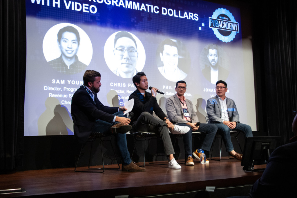 Jonas Olsen, VP, Video, PubMatic moderates a panel on driving programmatic dollars with video with Sam Youn, Director of Programmatic Revenue Strategy, Chegg; Phil Bohn, SVP, Sales and Revenue, Mediavine; Chris Park, Director, Revenue Operations, Cheddar