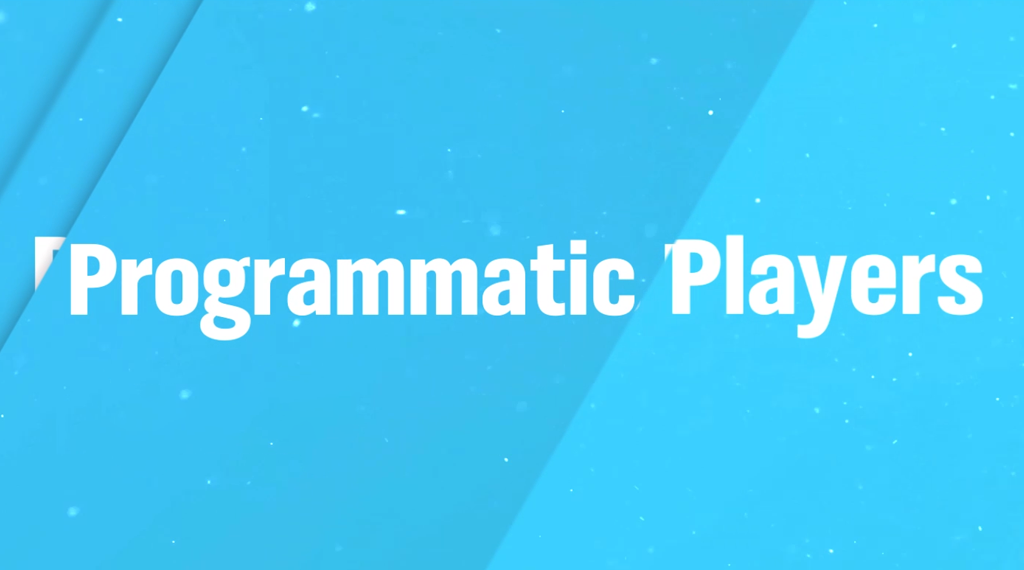 A blue background with the text 