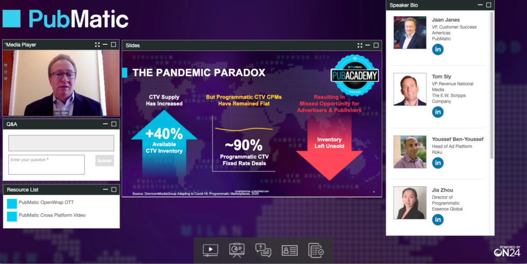 Virtual PubAcademy US: PubMatic Talks TV With Roku, Essence Global, Adelphic, Scripps, And The IAB