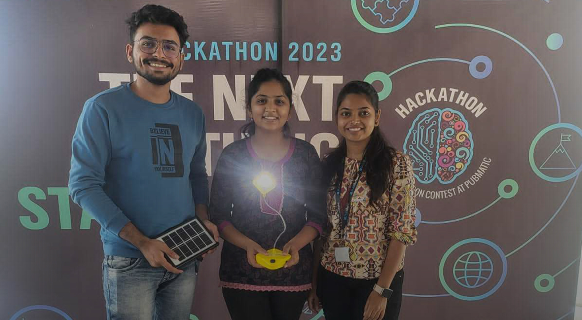 Volunteers in our Pune office built solar lamps to be donated to tribal areas around Pune