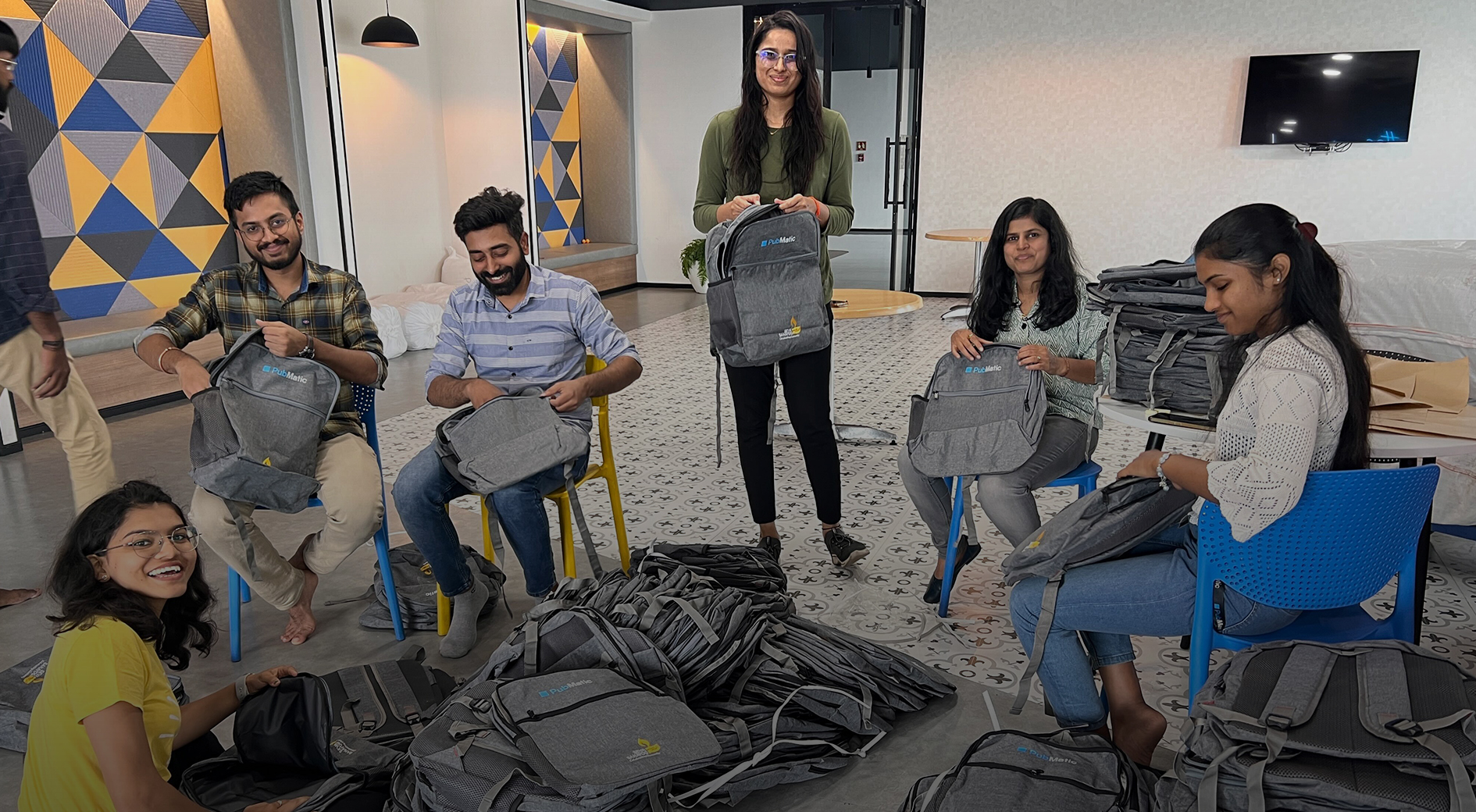 The Pune team assembled 1,000 school kits for underprivileged students in rural Maharashtra