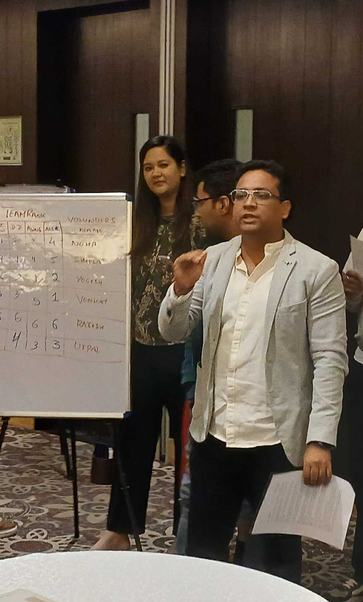 Our mid-market team members in Gurugram undergoing a rigorous management and leadership training module.