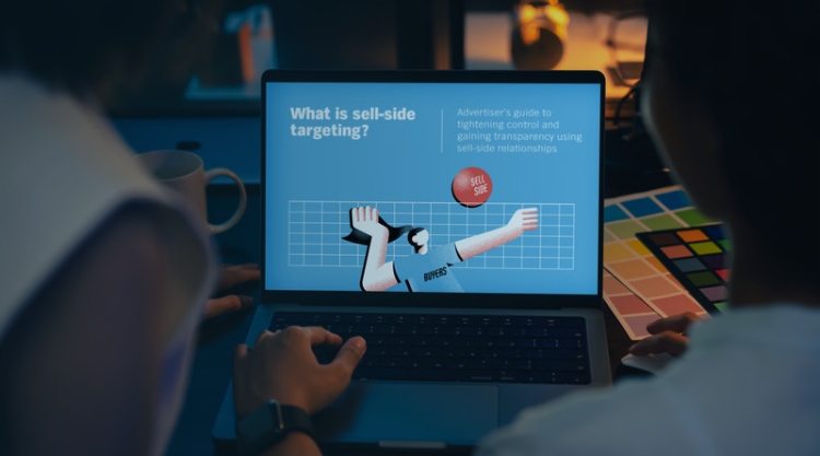 A laptop displaying the Sell Side Targeting report